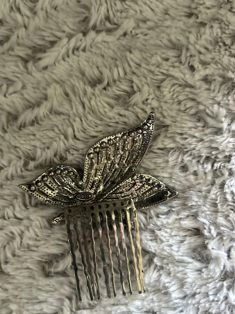 Soho Red Crystal Butterfly Hair Comb - Women Jewelry